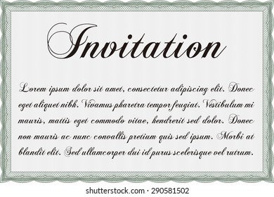 Retro vintage invitation. With guilloche pattern. Border, frame.Good design. 