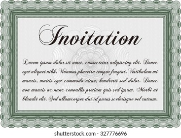 Retro vintage invitation. With linear background. Customizable, Easy to edit and change colors.Excellent design. 