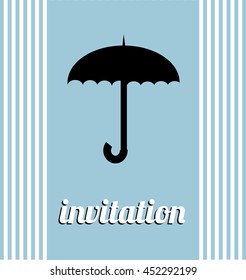 Retro, vintage invitation in simple, elegant style. Vector art.
