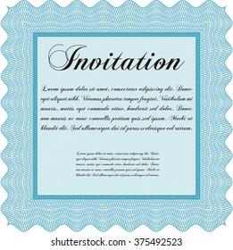 Retro vintage invitation template. 