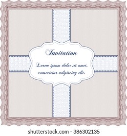 Retro vintage invitation template. 