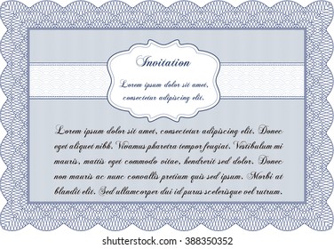 Retro vintage invitation template. 
