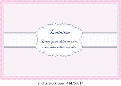 Retro vintage invitation template. 