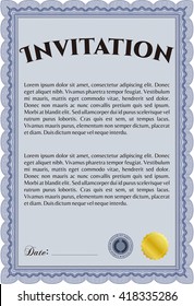 Retro Vintage Einladungsvorlage. 