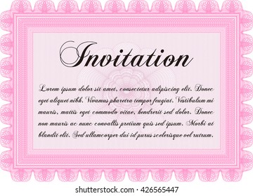 Plantilla de invitación retro vintage. 