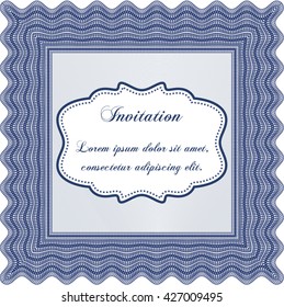 Retro vintage invitation template. 