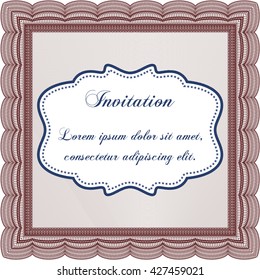 Retro vintage invitation template. 