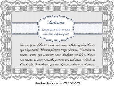 Retro vintage invitation template. 