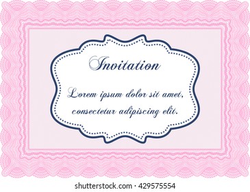 Retro vintage invitation template. 