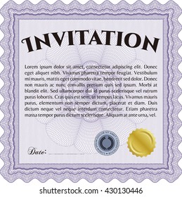 Retro vintage invitation template. 