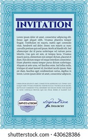 Retro vintage invitation template. 