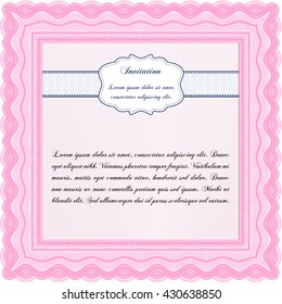 Retro vintage invitation template. 