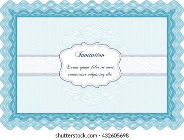 Retro vintage invitation template. 