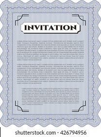 Retro vintage invitation template. Sophisticated design. 