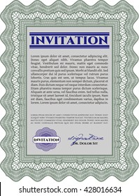 Retro vintage invitation template. Sophisticated design. 