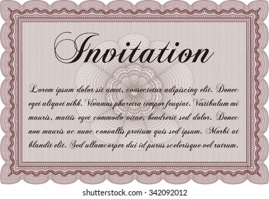 Retro vintage invitation. Vector illustration.Elegant design. With quality background. 