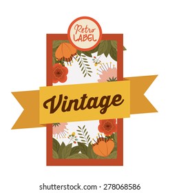 Retro and Vintage label design, vector illustration