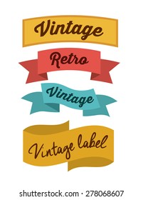 Retro and Vintage label design, vector illustration