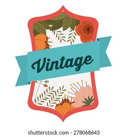 Retro and Vintage label design, vector illustration