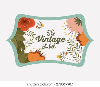 Retro and Vintage label design, vector illustration