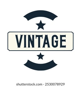 retro vintage label emblem badge classic vector illustration template design