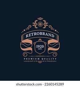 retro vintage labels of brandstore