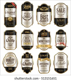 Retro vintage labels collection 