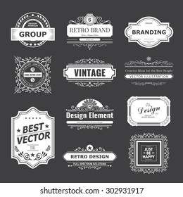 Frame Classic Template Vintage Contour Blank Stock Vector (Royalty Free ...