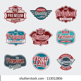 retro vintage labels for print and web