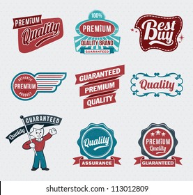 retro vintage labels for print and web