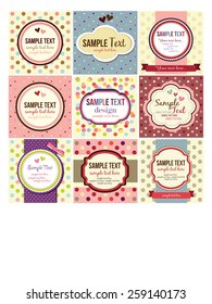 retro, vintage labels set