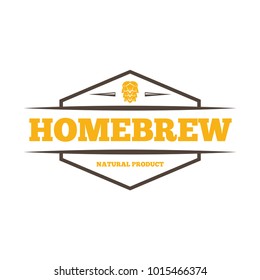 Retro vintage logo, badge, emblem or logotype elements for beer, shop, home brew, tavern, bar, cafe and restaurant