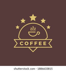 Retro Vintage Logo Design With Coffee Icon Suitable for Cafe Logo
