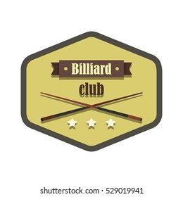 Retro vintage logo emblem billiard game. Billiard labels for you design, banners, infographics.