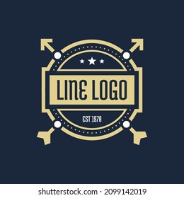 Retro vintage logo emblem, brand vintage, vector logo