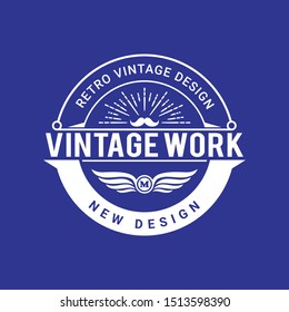 Retro vintage logo label Vector illustration.