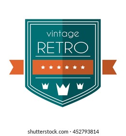 Retro vintage logo template, badge, emblem, label. Vector design element, business sign.