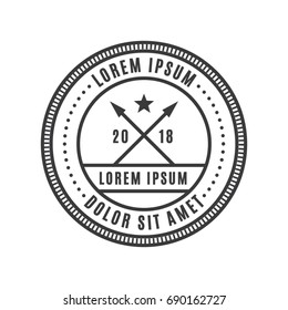 Retro Vintage Logo Vector Illustration. Design Elements business, identity, company, badges, objects, restaurant.
