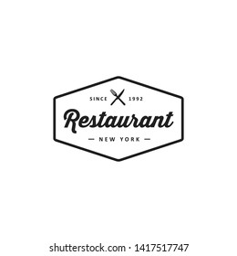 Retro Vintage Logotype, Label or Badge Vector design element, business sign template. - Vector