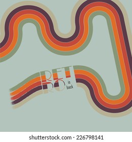 Retro vintage loop background design with paint brush stroke element