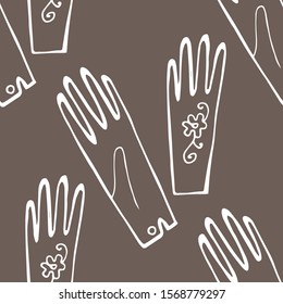 Retro vintage loves seamless pattern. Vector illustration background