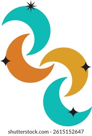 Retro Vintage Mid Century Element Set