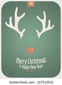 Retro Vintage Minimal Merry Christmas Background