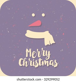 Retro Vintage Minimal Merry Christmas Background
