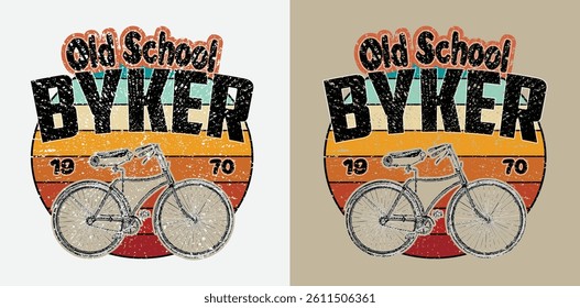 Retro Vintage Motorcycle Bike bicycle T-shirt design. The 70s, 80s, 90s, t-shirt design, car t-shirt, vintage retro typography tee shirt, sweater t-shirt, print design, clothing brand design.