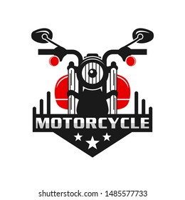 retro or vintage motorcycle emblem logo design