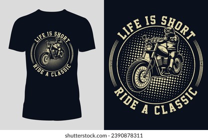 Retro Vintage Motorcycle T-shirt Design