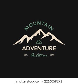 Retro Vintage Mountain Adventure T shirt Design