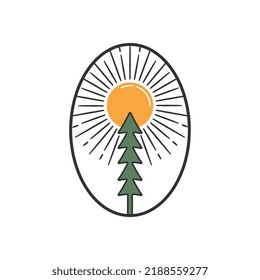 Conception du logo Retro Vintage Mountain Sea Adventure