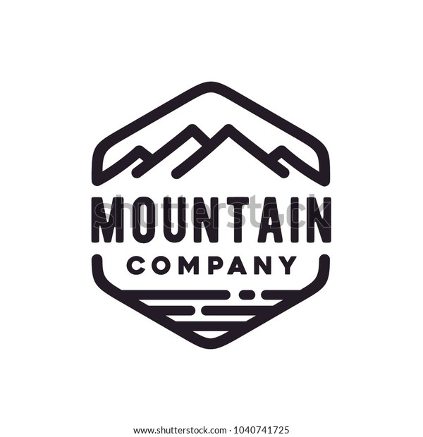 Retro Vintage Mountain Sea Adventure Hipster Stock Vector Royalty Free